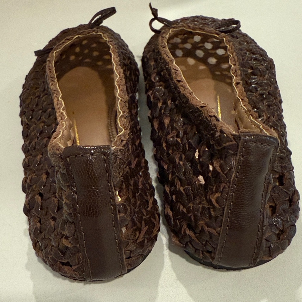 Dolce Vita Brown Woven Leather Ballet Flats - Picture 5 of 13
